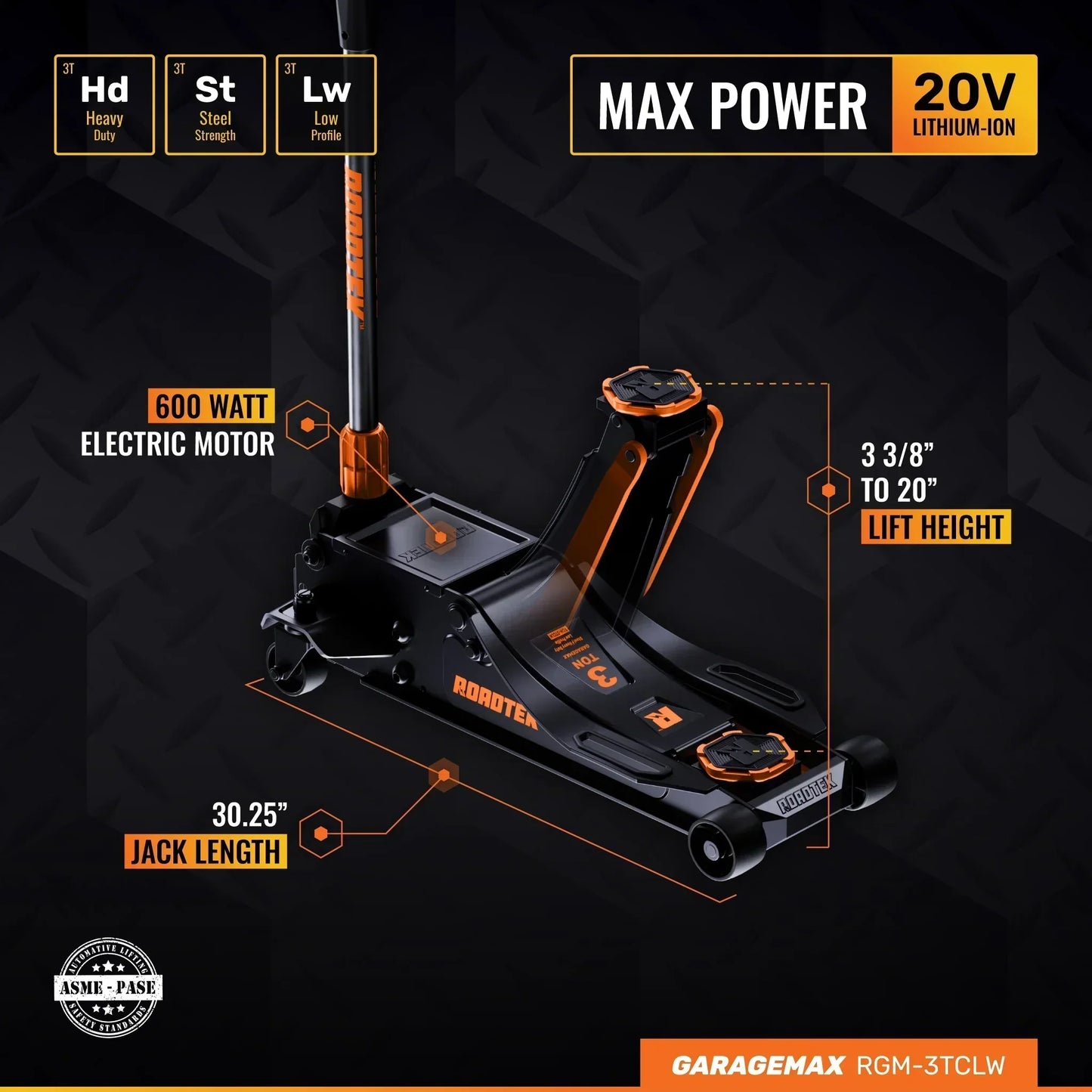 3 Ton Heavy Duty Steel Long Reach Big Wheel Ejack
